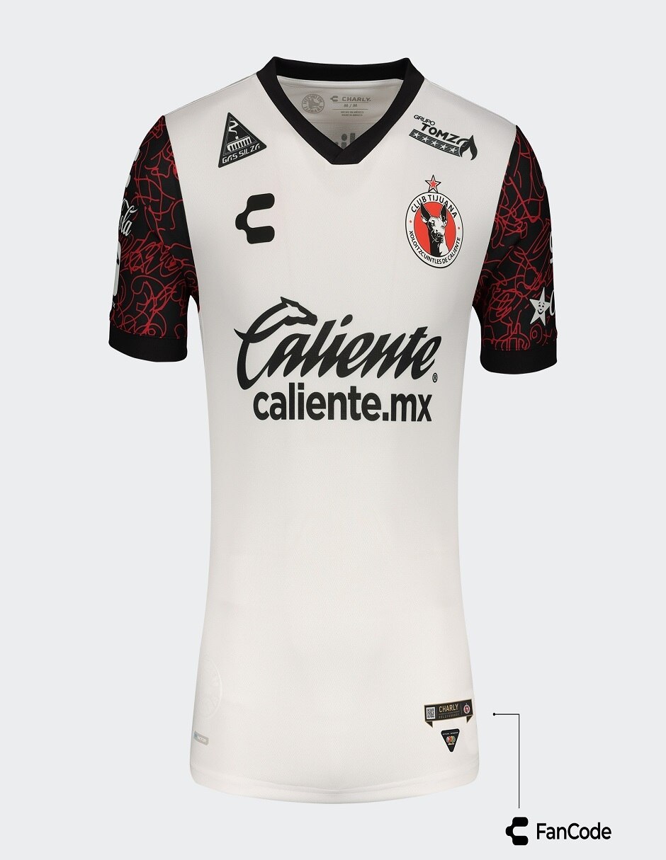 Charly Xolos Tijuana Away Jersey W Liga Mx Patch Blanco Lupon