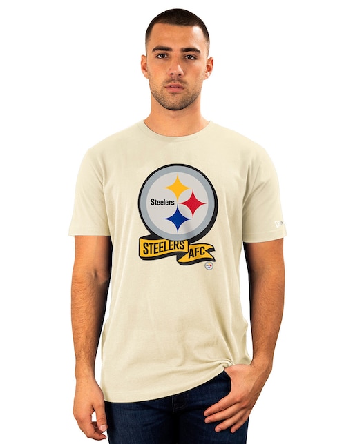 Playera deportiva para fútbol americano New Era Pittsburgh Steelers de hombre