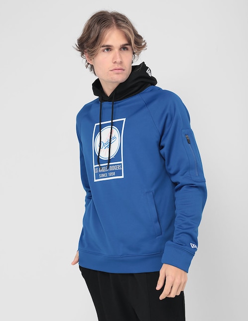 Sudadera New Era con capucha y bolsa Los Angeles Dodgers para hombre