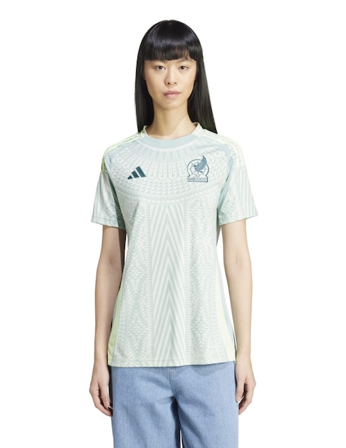 Jersey de México visitante manga corta Adidas para mujer