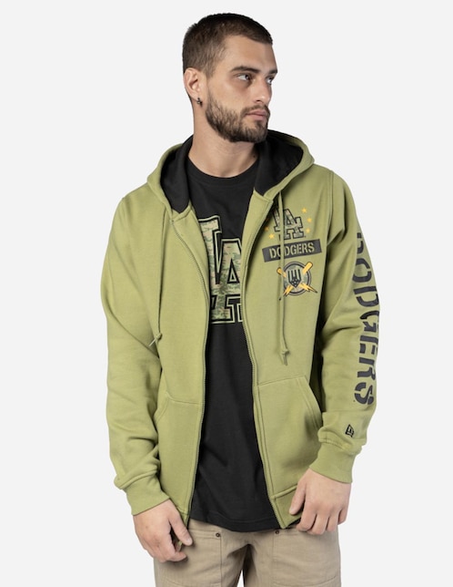 Sudadera New Era con capucha y bolsa Los Angeles Dodgers unisex
