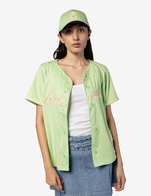 Jersey de Bravos de León cuarto equipo manga corta New Era para mujer