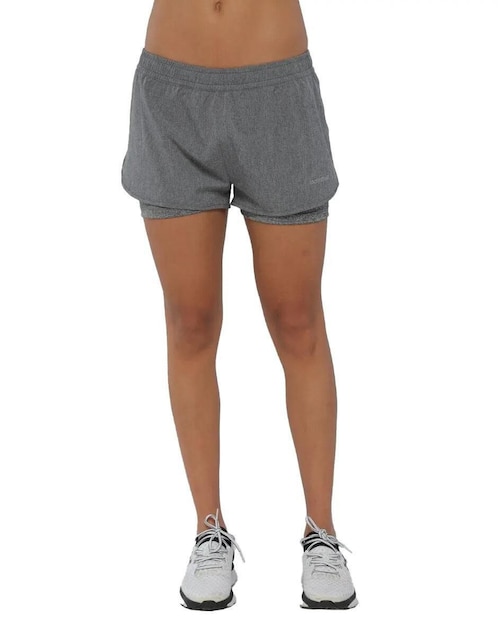 Short efecto doble prenda Racketball para entrenamiento mujer