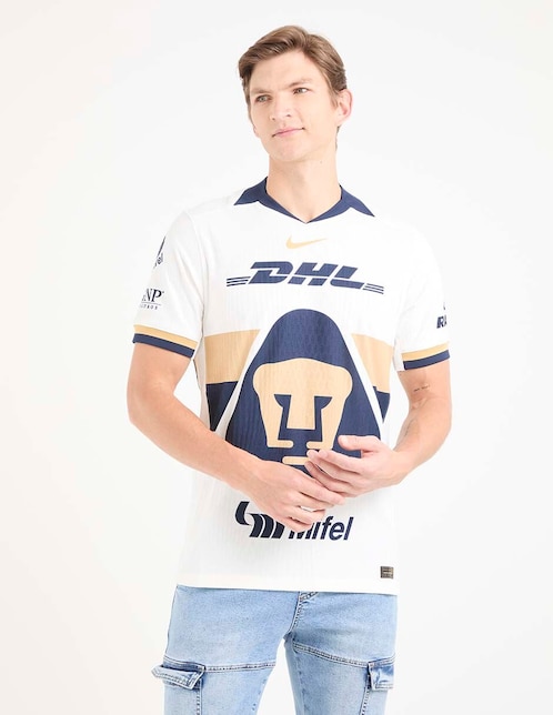 Jersey de Pumas de la UNAM visitante authentic manga corta Nike para hombre