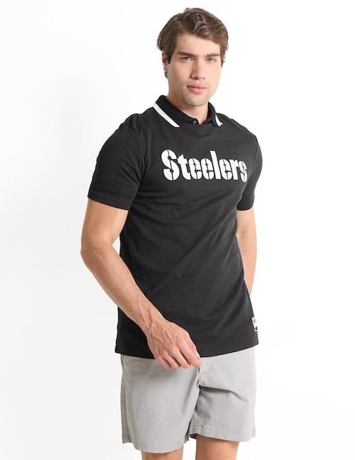 Playera deportiva para fútbol americano New Era Pittsburgh Steelers de hombre
