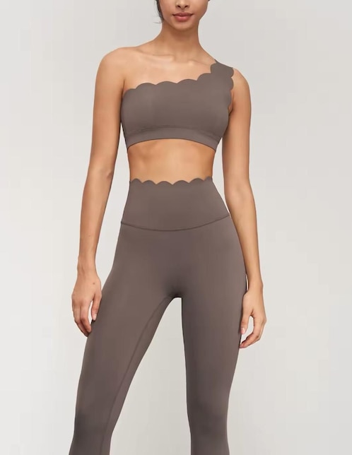 Conjunto deportivo ajustado Oleeve con elástico para mujer