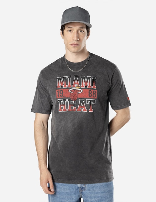 Playera deportiva para básquetbol New Era Miami Heats unisex