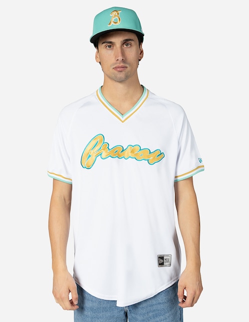 Jersey de Bravos de León local manga corta New Era para hombre