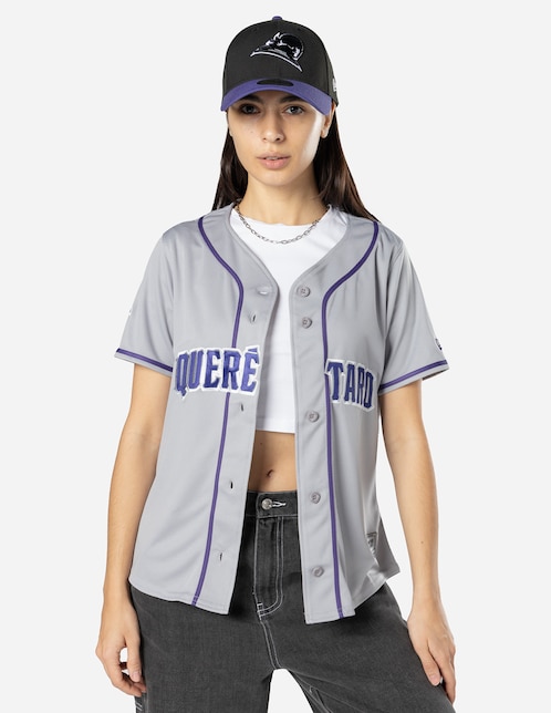Jersey de Conspiradores de Querétaro visitante manga corta New Era para mujer