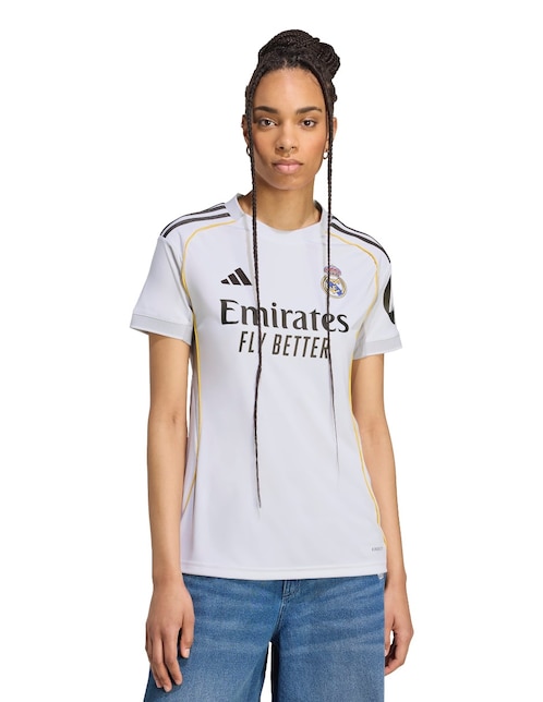 Jersey de Real Madrid club de fútbol local de manga corta para mujer