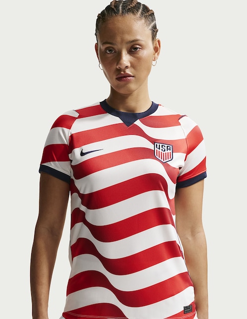 Jersey de Selección de fútbol de los Estados Unidos local manga corta Mundial Nike fan para mujer