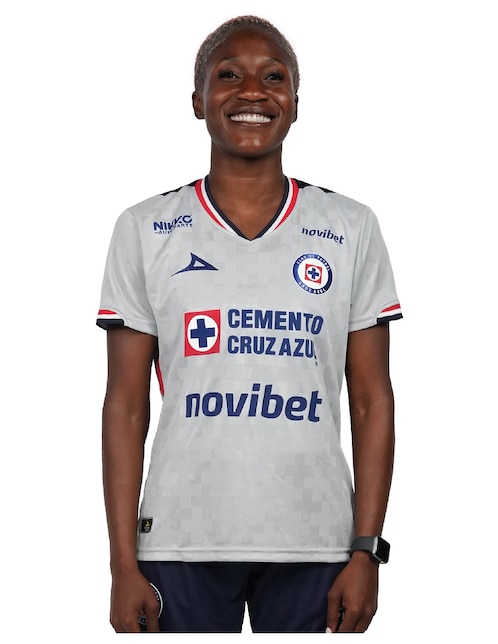 Jersey de  Club de Fútbol Cruz Azul visitante manga corta Pirma  para mujer