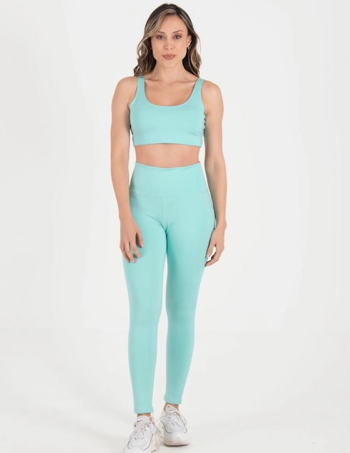 Conjunto deportivo ajustado Oleeve con elástico para mujer