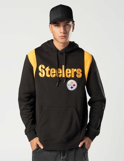 Sudadera New Era Ne Leisure con capucha y bolsa Pittsburgh Steelers unisex