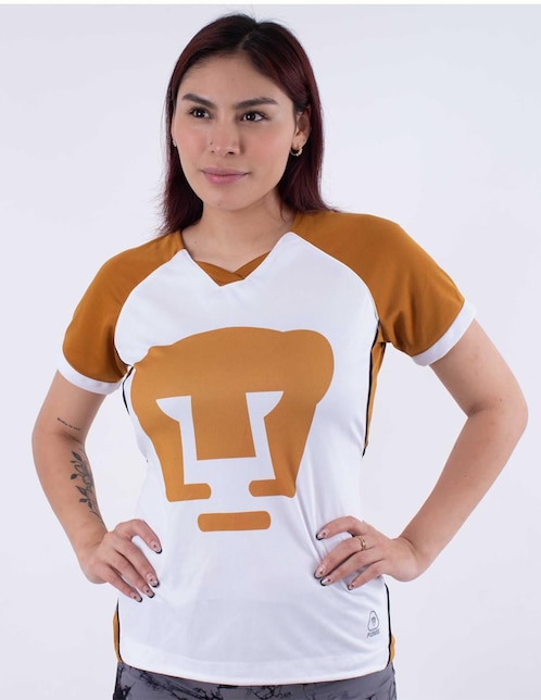 Jersey de Pumas de la UNAM conmemorativo manga corta Garra Azul para mujer