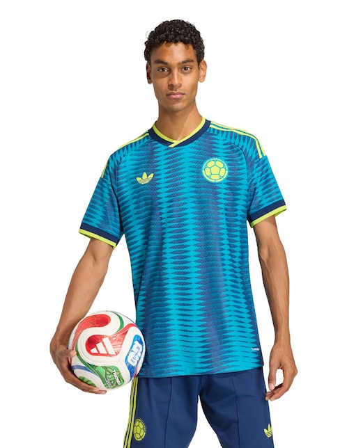 Jersey de Selección de fútbol de Colombia visitante Mundial Adidas authentic jugador para hombre