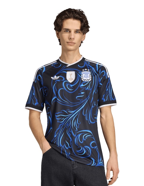 Jersey de Selección de fútbol de Argentina visitante Mundial Adidas fan para hombre