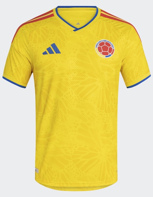 Jersey de Selección de fútbol de Colombia local authentic manga corta Mundial Adidas para hombre