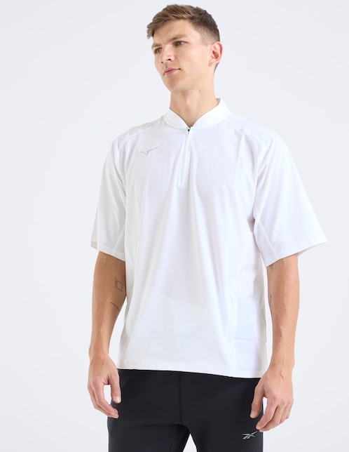 PLAYERA MIZUNO HOMBRE SIN E, G, BLANCO
