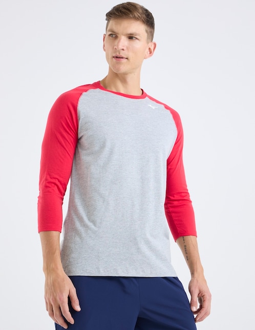 PLAYERA MIZUNO HOMBRE SIN EQU, G, GRIS
