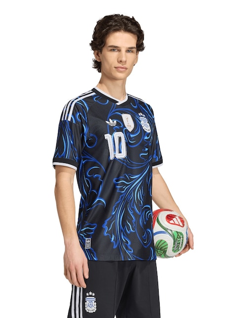 Jersey de Selección de Fútbol de Argentina visitante de Lionel Messi Mundial Adidas jugador para hombre