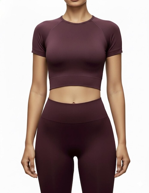 Conjunto deportivo ajustado Tomoloon con elástico para mujer