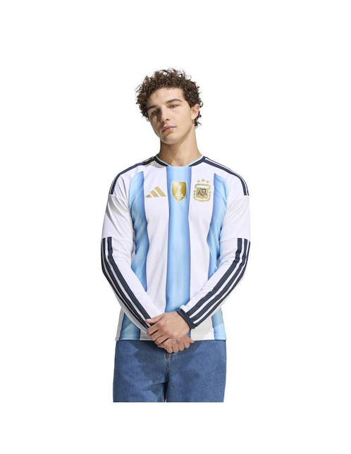 Jersey de Selección de Fútbol de Argentina local manga larga Adidas para hombre