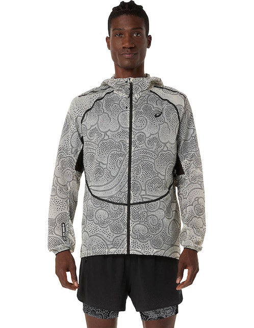 Chamarra impermeable para correr Asics de hombre