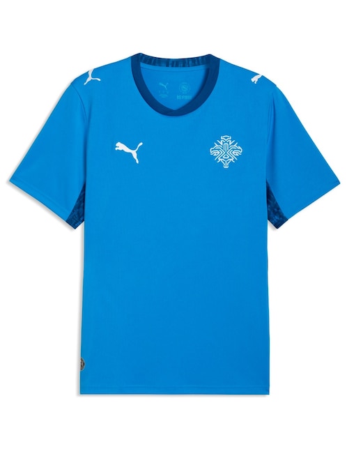 Jersey de Islandia local manga corta Mundial Puma para hombre