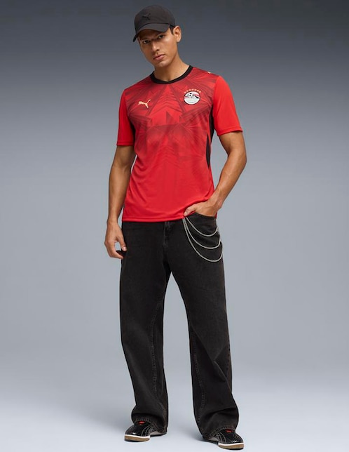 Jersey de Selección de fútbol de Egipto local manga corta Mundial Puma para hombre