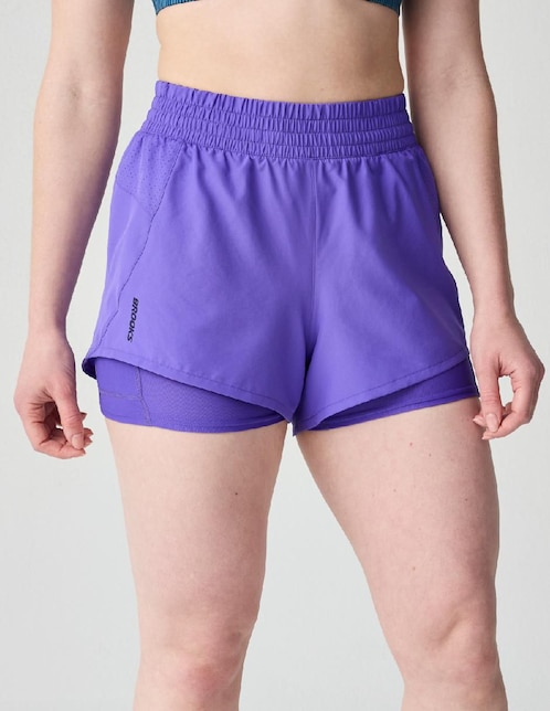 Short con malla Brooks para correr mujer