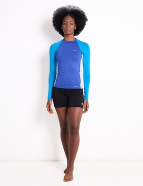 Wetshirt X10 estampado bloques de color para mujer
