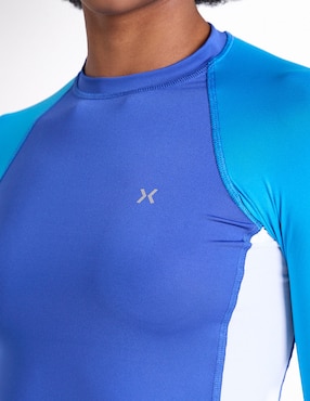 Wetshirt X10 estampado bloques de color para mujer