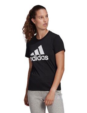 Playera adidas best sale negra mujer