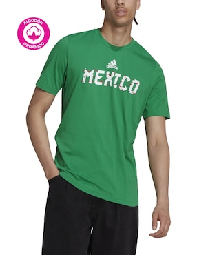 Playera deportiva para fútbol Adidas de hombre