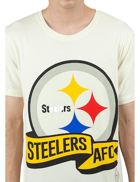 Playera deportiva para fútbol americano New Era Pittsburgh Steelers de hombre