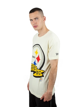 Playera deportiva para fútbol americano New Era Pittsburgh Steelers de hombre