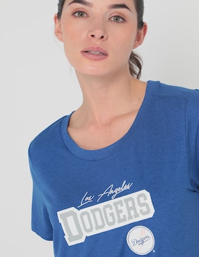 Playera deportiva para béisbol New Era Los Angeles Dodgers de mujer