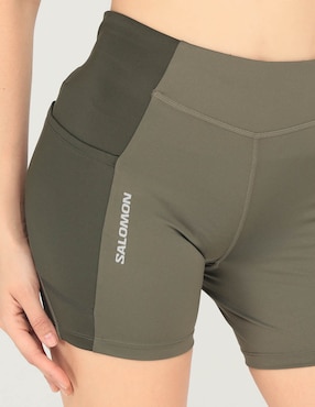 Short con bolsa Salomon para correr mujer
