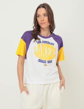 Playera Deportiva New Era Los Angeles Lakers Para Mujer