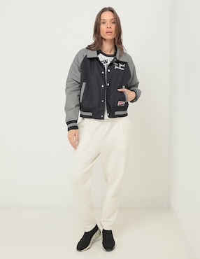 Chamarra impermeable casual New Era Outerwear New York Yankees MLB para mujer
