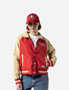 Chamarra New Era impermeable San Francisco 49ers NFL para mujer