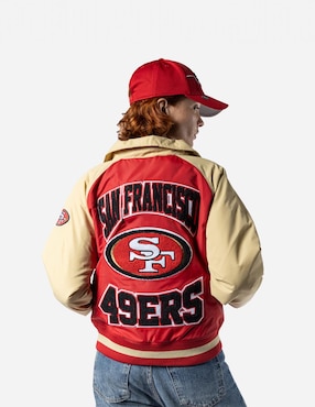 Chamarra New Era impermeable San Francisco 49ers NFL para mujer
