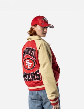 Chamarra New Era impermeable San Francisco 49ers NFL para mujer