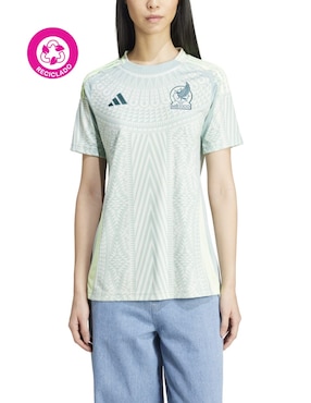 Jersey de México visitante manga corta Adidas para mujer