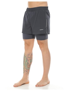 Short Efecto Doble Prenda Racketball Para Entrenamiento Hombre