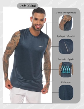 Playera deportiva para entrenamiento Racketball de hombre