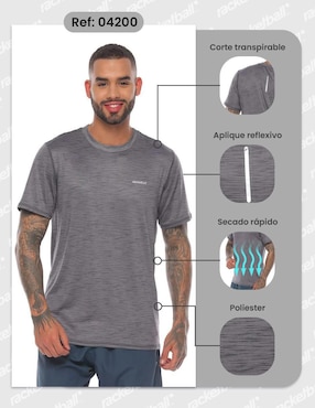 Playera deportiva para entrenamiento Racketball de hombre
