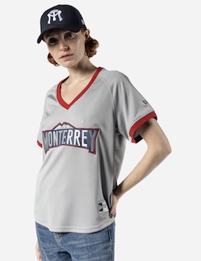 Jersey de Sultanes de Monterrey visitante manga corta New Era para mujer