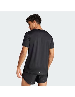 Playera deportiva para correr Adidas de hombre